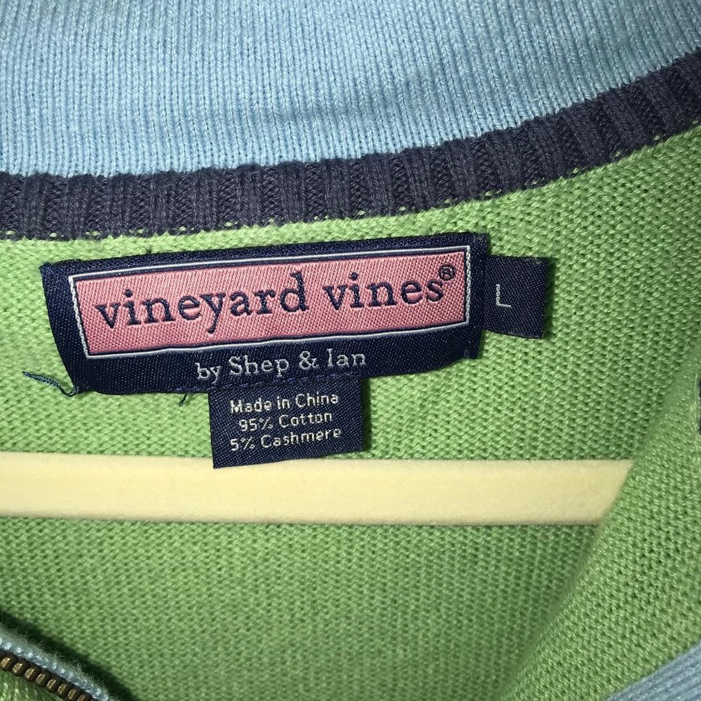 Vineyard Vines Green 1/4 Zip Pullover - Picture 4 of 4